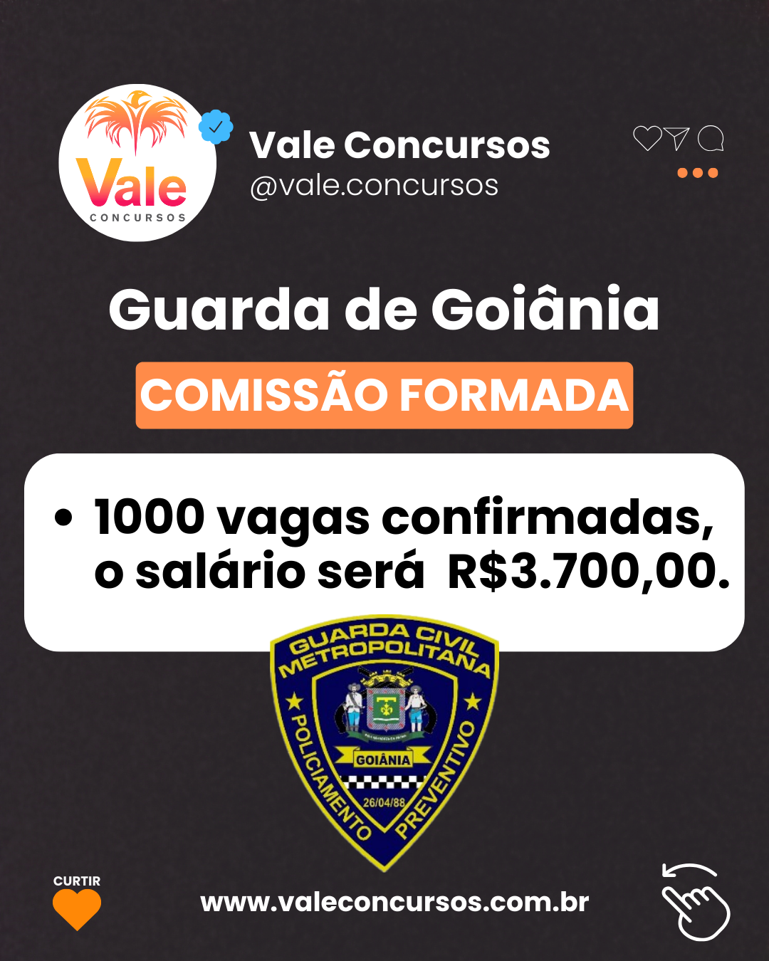 CONCURSO GCM GOIÂNIA: COMISSÃO FORMADA