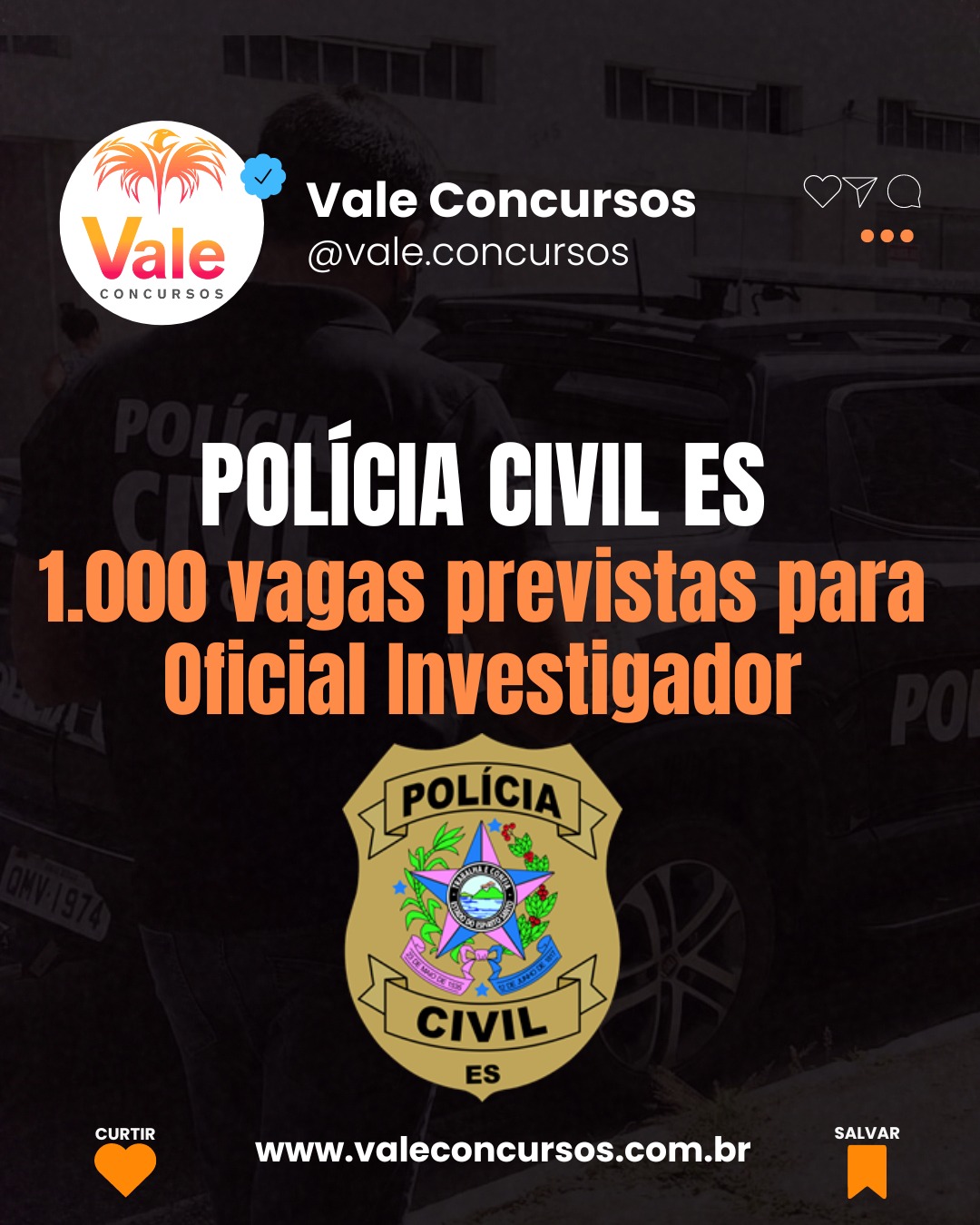 CONCURSO DA POLÍCIA CIVIL DO ESPÍRITO SANTO (PC ES) OFERECERÁ 1.000 VAGAS PARA NOVO CARGO DE OFICIAL INVESTIGADOR DE POLÍCIA (OIP)