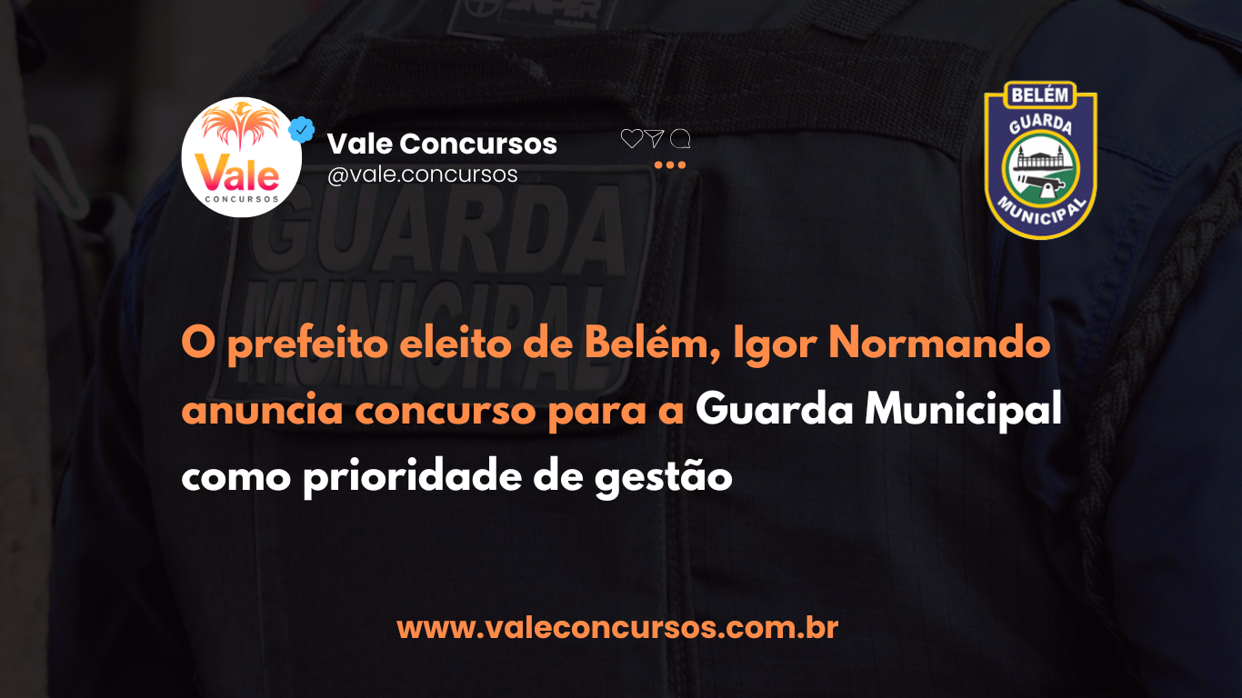 NOVO CONCURSO GCM BELÉM-PA