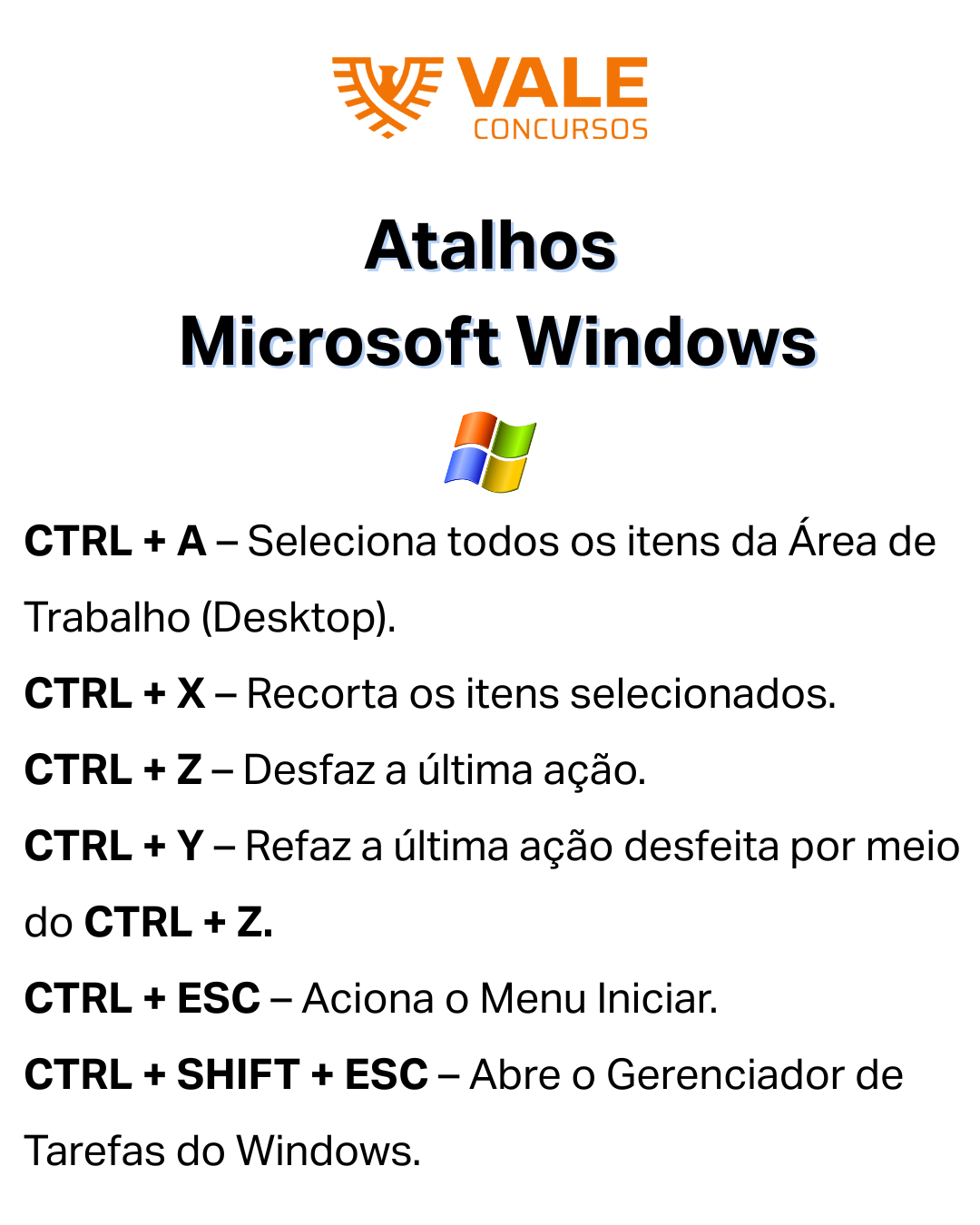 Microsoft Windows: Atalhos.