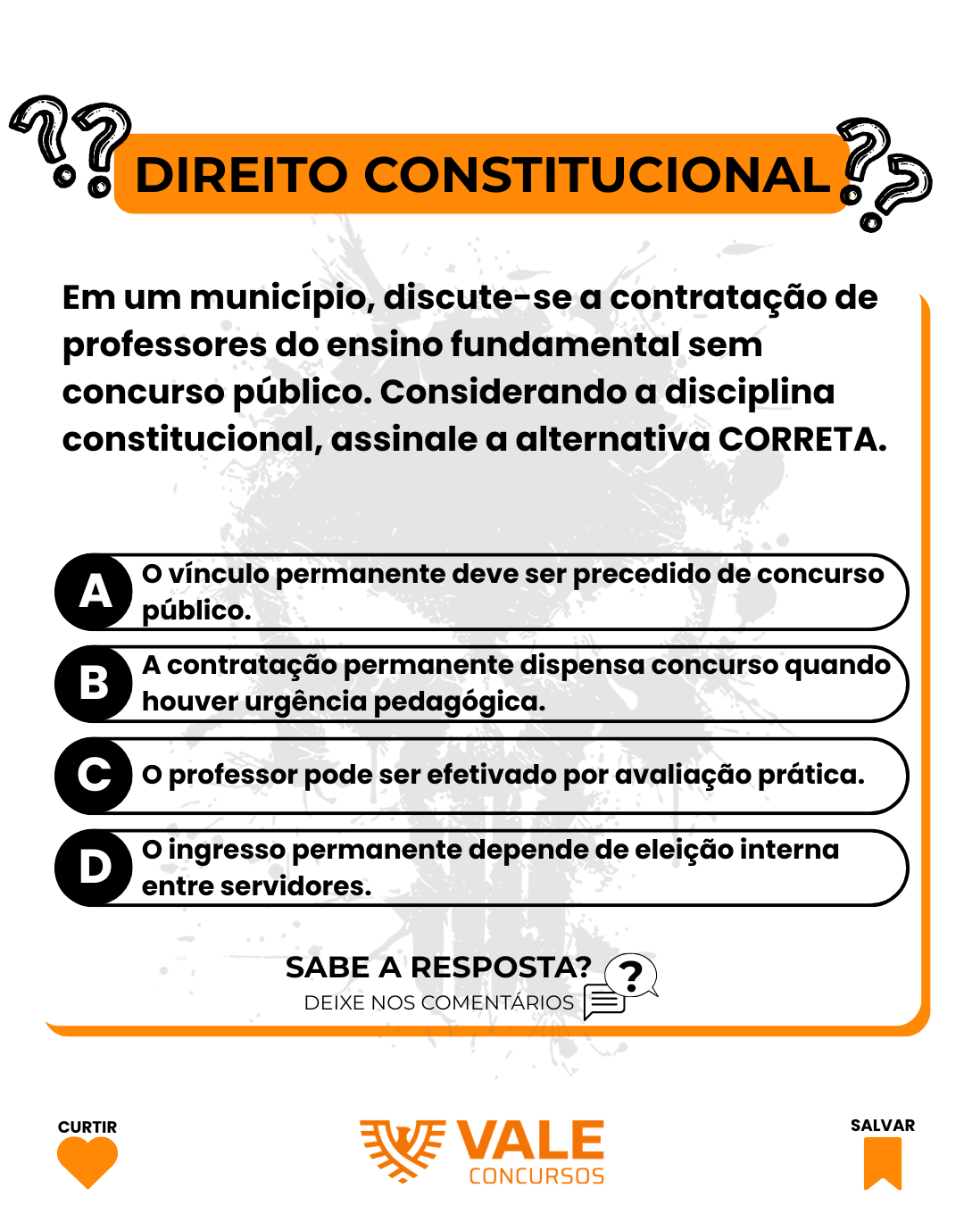 Direito Constitucional: Questão.