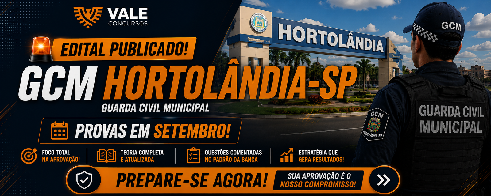GCM HORTOLÂNDIA - EDITAL PUBLICADO