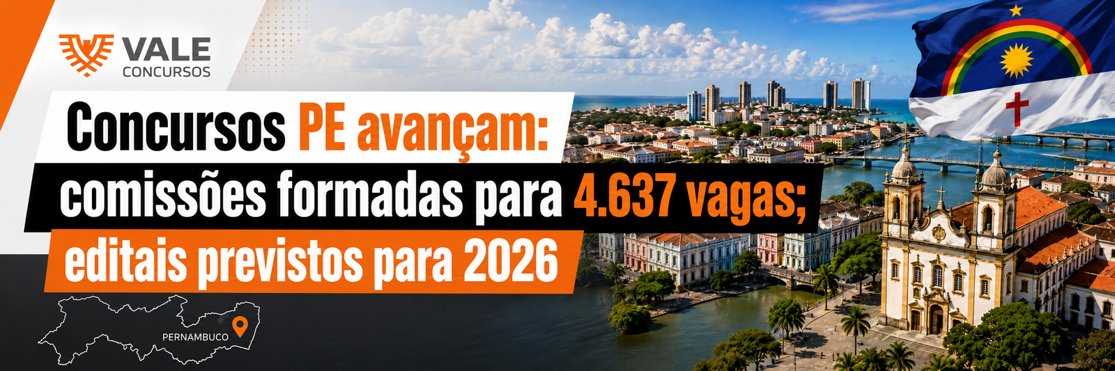 Concursos PE avançam: comissões formadas para 4.637 vagas; editais previstos para 2026