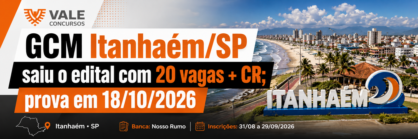 GCM Itanhaém - Edital publicado