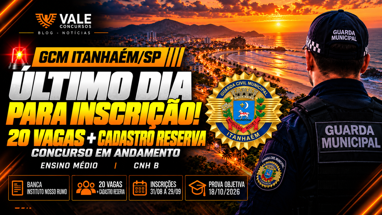 ATENÇÃO, GCM ITANHAÉM/SP!
