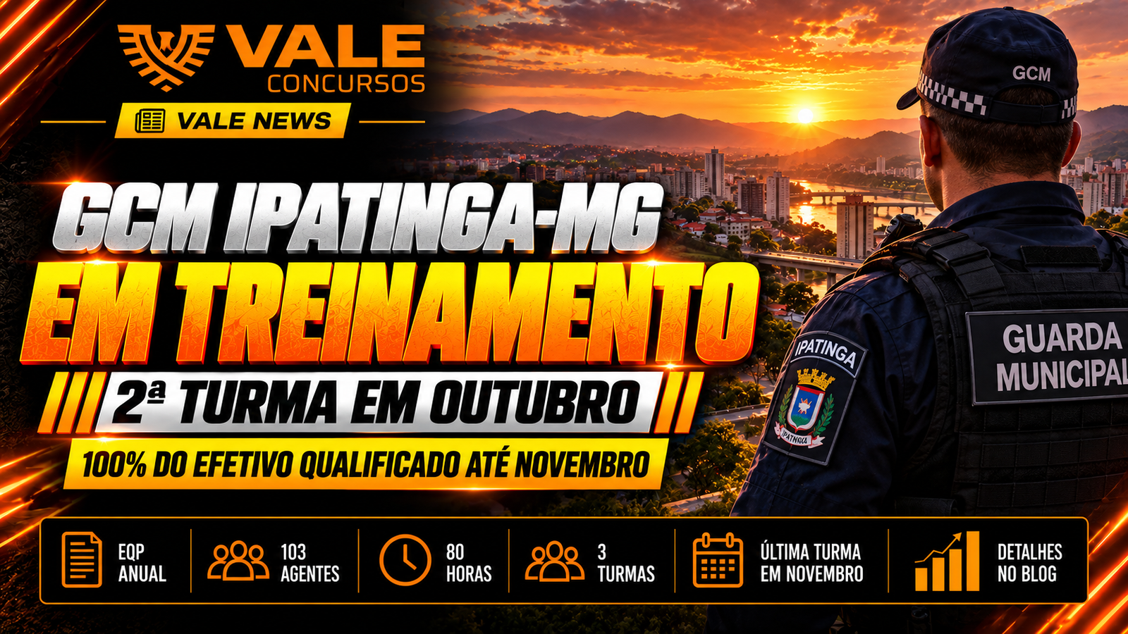 GCM Ipatinga avança em treinamento anual e terá 100% do efetivo qualificado até novembro